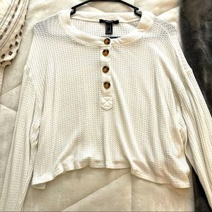 Forever21 Long Sleeve Crop Top